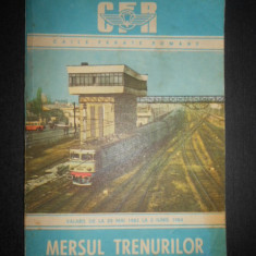 Mersul trenurilor de calatori 1983-1984