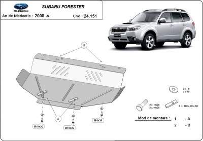 Scut motor metalic Subaru Forester 2008-2013 foto