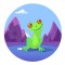 Sticker decorativ, Broasca, Verde, 62 cm, 8687ST