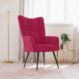 vidaXL Scaun de relaxare, roșu vin, catifea 328078