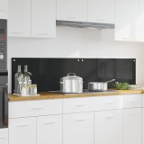 Cumpara ieftin Panou de bucatarie 2 buc. Negru 90 x 40 cm sticla securizata