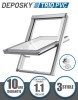 BLACK FRIDAY - Fereastra mansarda DEPOSKY TRIO PVC 3 sticle, maner jos