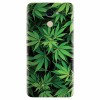Husa silicon pentru Huawei Enjoy 7 Plus, Green Leaf Pattern