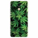 Husa silicon pentru Huawei Nova Lite Plus, Green Leaf Pattern