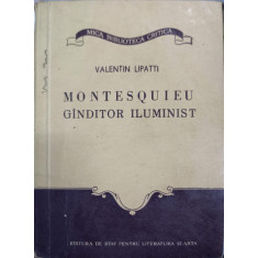MONTESQUIEU, GANDITOR ILUMINIST-VALENTIN LIPATI