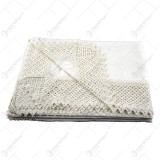 Fata de masa traditionala din bumbac, ovala, 260&times;160 CM, Crem