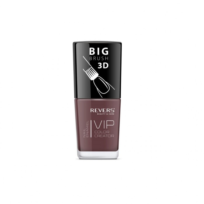 Lac de unghii Vip, 3D, Revers, maro inchis, 12 ml, Nr 014 - mat