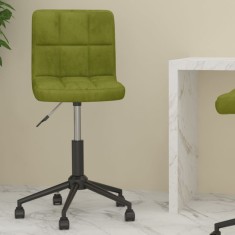 Scaun de birou pivotant, verde deschis, catifea foto