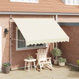 Cumpara ieftin Copertină retractabilă manual, crem, 300 cm