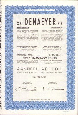 A641 Acțiune Denaeyer Bruxelles foto