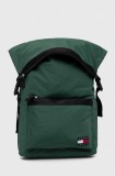Tommy Jeans rucsac bărbați, culoarea verde, mare, cu imprimeu AM0AM11965
