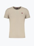 Cumpara ieftin Tricou barbati din bumbac cu decolteu la baza gatului, Bej, L