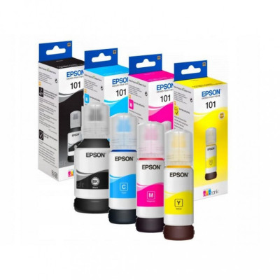 Set cerneala refill originala Epson 101 - Black, Cyan, Magenta, Yellow foto