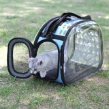 Geanta de transport pentru caine sau pisica albastru - transparent ag644m, AVEX