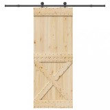 vidaXL Ușă glisantă cu set feronerie, 90x210 cm, lemn masiv de pin