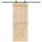 vidaXL Ușă glisantă cu set feronerie, 90x210 cm, lemn masiv de pin 3332769