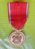 E653-I-Medalia Societatea de ajutor reciproc Franta bronz aurit stare buna.