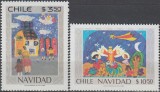 Chile 1980 - Crăciun, desene de copii, serie neuzata