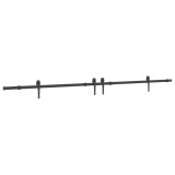 Cumpara ieftin Set feronerie pentru usi glisante, negru, 305 cm, otel