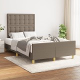 vidaXL Cadru de pat fără saltea Taupe 120x190 cm țesătură 3270545