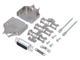 Mufă D-Sub 15 PIN Mamă pentru Lipire pe Cablu - Set Complet