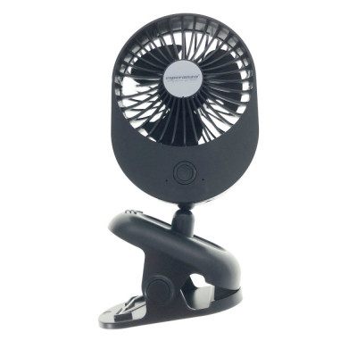 Ventilator 90 mm USB, Esperanza SILENE, cu clema de fixare, 3 viteze, 210 x 105 x 100 mm, negru foto