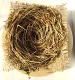 Cuib din paie, suport decorativ oua Paste