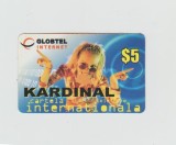 bnk card Cartela telefonica de colectie - Globtel Internet Kardinal 5 $ - Col:RO-PRE-KAR-0002B