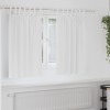 Perdele cu perdele 2 pcs Alb pur Poliester
