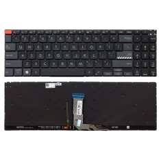 Tastatura Laptop, Asus, VivoBook Pro 16X N7600P, N7600PC, N7600Q, N7600QA, N7600QC, N7600QE, N7600Z, N7600ZE, iluminata, negru si gri, layout US