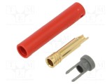 Conector banană 4mm roșie ST&Auml;UBLI 32A 30V AC 60V DC soclu