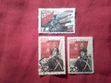 Serie mica URSS 1938 - 20 Ani Armata Rosie - 3 valori stampilate