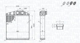 Radiator incalzire habitaclu Chevrolet Corsa; Opel Combo, Combo Tour, Corsa C, Tigra Twintop Motor 1.0, 1.2, 1.2, 1.2 16V, 1.2 Twinport,