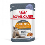 Cumpara ieftin Royal Canin Hair &amp; Skin Care Adult hrana umeda pisica, piele/blana sanatoase (aspic), 85 g