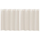 Cumpara ieftin Perdele Voile cu Oelii 2 buc Crem 140x140 cm