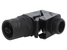 Conectori &icirc;n unghi 90&deg; din poliamidă 24mm filet metric.