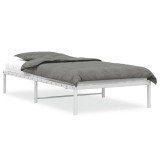 Cumpara ieftin Cadru pat metalic, alb, 107x203 cm