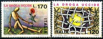Italia 1977 - Drogul ucide 2v.,neuzat,perfecta stare(z)