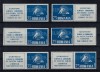 ROMANIA EXIL 1960 EMISIUNEA 22 SERIE DANTELATA + NDT CU VIGNETA IN 3 LIMBI MNH, Nestampilat