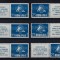 ROMANIA EXIL 1960 EMISIUNEA 22 SERIE DANTELATA + NDT CU VIGNETA IN 3 LIMBI MNH