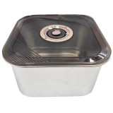 Tava gastronorm Pufo Chef din inox cu capac etans pentru depozitare alimente, ideal pentru catering, restaurante, fast food, capacitate 3 L