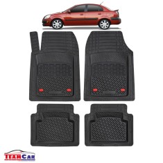 Covorase Auto TeamCar&reg; Kia Rio JB (2005-2011) - Negru - Cauciuc Rezistent Tip Tavita
