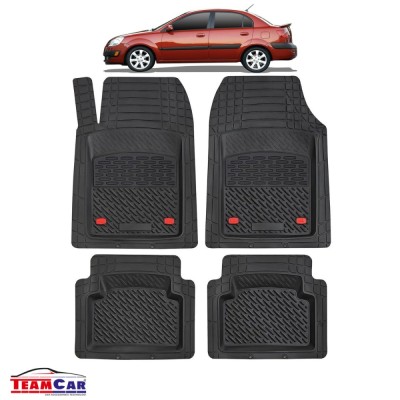 Covorase Auto TeamCar&amp;reg; Kia Rio JB (2005-2011) - Negru - Cauciuc Rezistent Tip Tavita foto