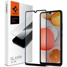 Folie sticla Case friendly Spigen Glass FC compatibila cu Samsung Galaxy A42 5G Black foto