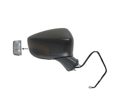 Oglinda usa exterioara Mazda 2 (Dj), 07.2014-, partea Dreapta, reglare electrica; carcasa grunduita; incalzit; sticla convexa; geam cromat; rabatabil foto