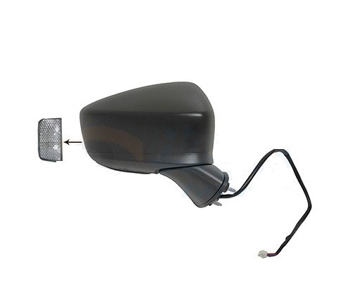 Oglinda usa exterioara Mazda 2 (Dj), 07.2014-, partea Dreapta, reglare electrica; carcasa grunduita; incalzit; sticla convexa; geam cromat; rabatabil