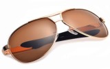 Ochelari Soare Barbatesti Fashion - Aviator Model , Polarizati - Maro