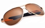 Ochelari Soare Barbatesti Fashion - Aviator Model , Polarizati - Maro, Barbati, Protectie UV 100%