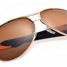 Ochelari Soare Barbatesti Fashion - Aviator Model , Polarizati - Maro