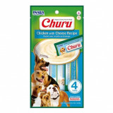 Inaba Churu Piure de pui cu br&acirc;nză pentru c&acirc;ini 4 x 14 g